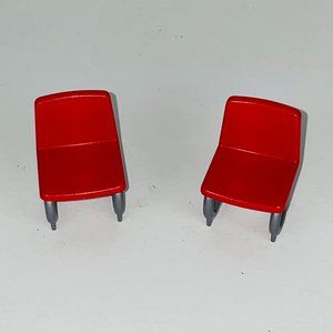 Pretend Play Dollhouse Playset Miniature Chairs